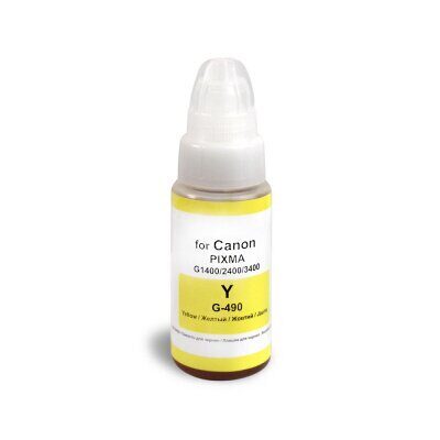 Чернила Canon, Revcol GI-490, hameleon, Yellow, Dye, 70 мл.